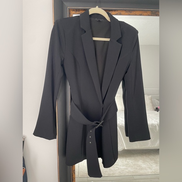 NBD Your Time Is Up Blazer Dress in Black - Picture 4 of 5